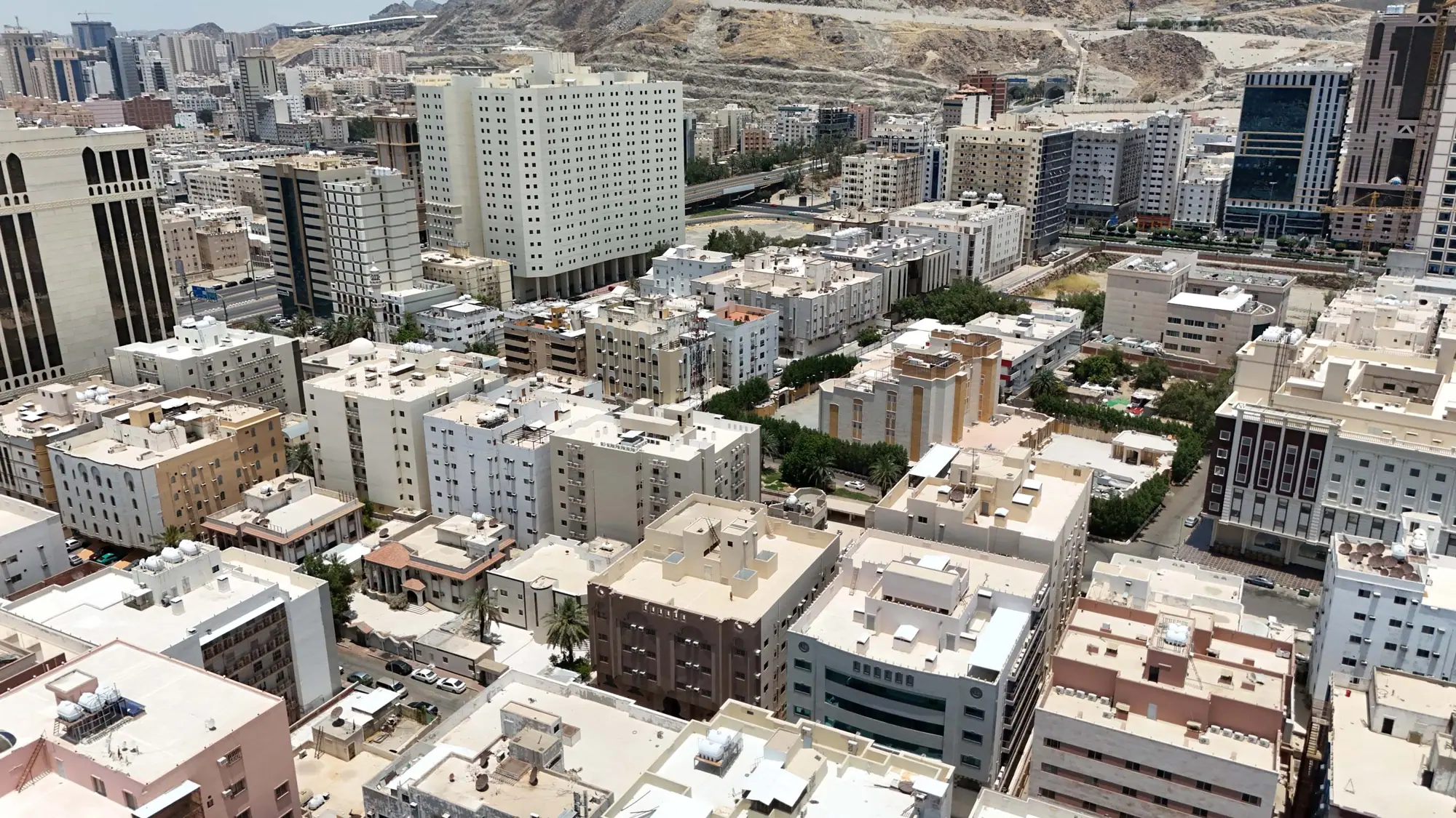 Drone view of an Osoul Makkah property